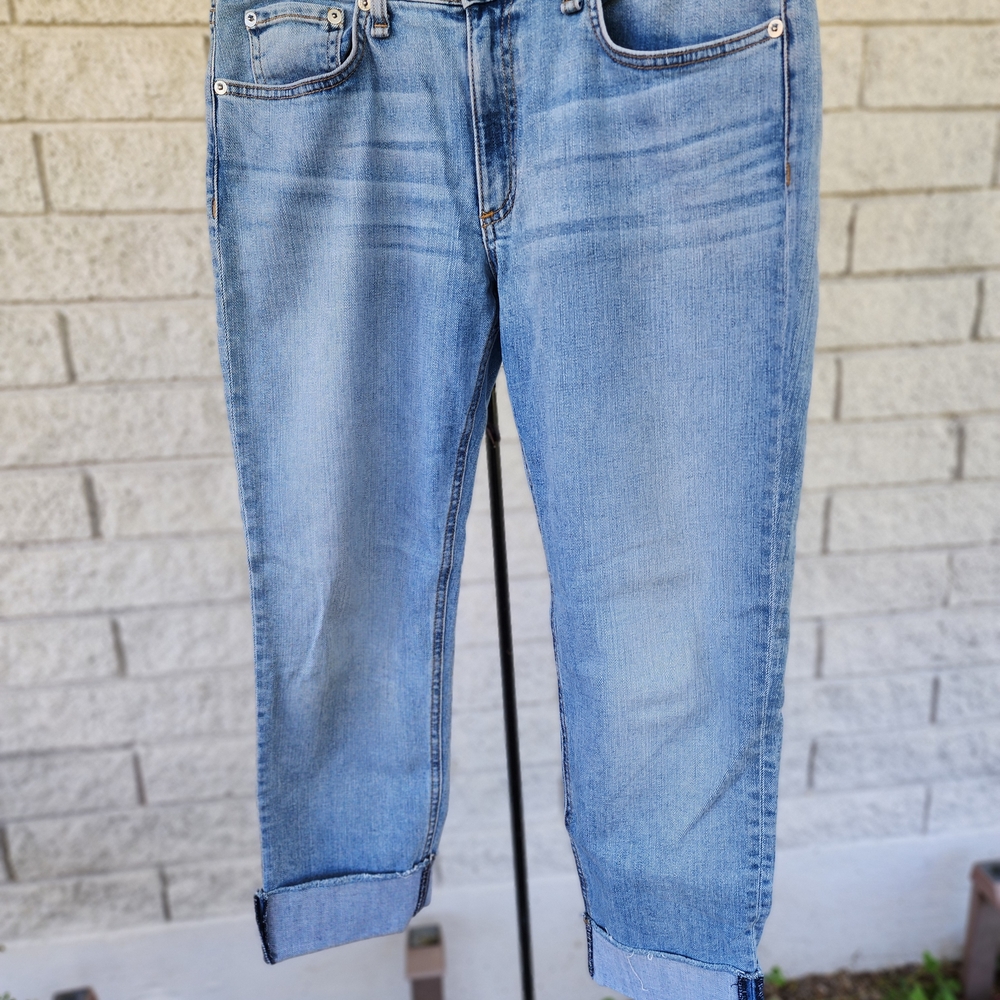 Hudson Jeans Sky Blue Ankle-Length Denim